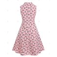 thumbnail image 2 of Vestido Talla Extra Estampado Geométrico y Cordones Rosegal Vestidos camiseros de talla grande, 2 of 5