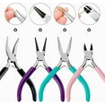 thumbnail image 6 of 5Pcs Jewelry Pliers Set Jewelry Making Pliers Tools Kit Include Jewelry Making Needle Nose Chain Nose Round Bent Pliers Wire Cutter for Bracelet Beading DIY Craft Jewelry Making Supplies, 6 of 10