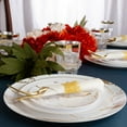 thumbnail image 4 of VeZee's Gold Stroke Collection : 7.5inches White with Gold Stroke Salad/Dessert Plates, Elegant Look for All kind of Parties & Occasions:100CT, 4 of 5