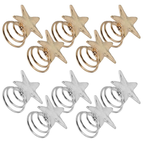 Soimiss 10Pcs Star Shape Spiral Hair Clips Assorted Colors Cute and Fashionable