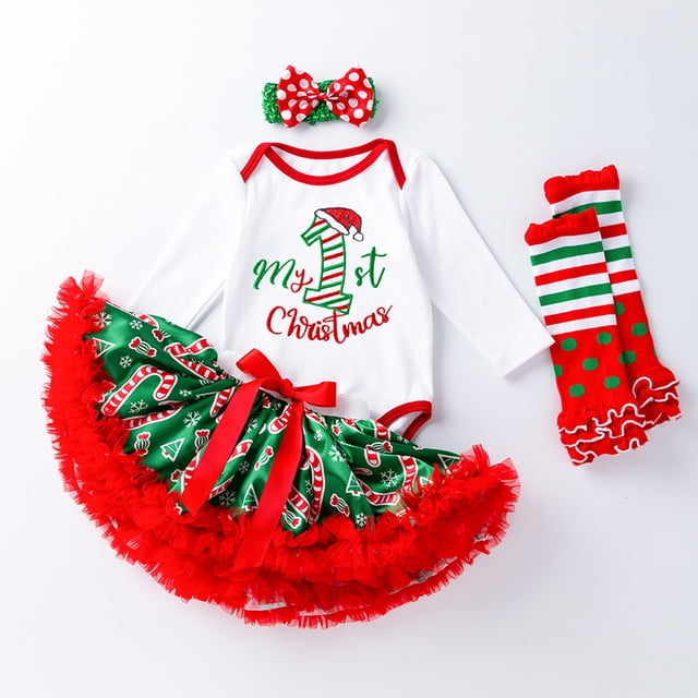 Conjuntos de ropa de Navidad para niñas pequeñas, con estampado de letras de manga larga y falda, ropa para bebés y niños pequeños