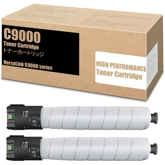 Compatible Toner Cartridge for Xerox 106R04074 106R04075 106R04076 106R04077, to Use with Versalink C9000 Printer - Extra High Capacity Toner 2Black
