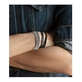 thumbnail image 2 of Pulsera Xtellar Cubana Plata De Acero Inoxidable Hombre Con Doble Color plata 21cm, 2 of 5