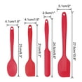 thumbnail image 2 of Unique Bargains 4pcs Kitchen Cooking Silicone Spatula Set Heat Resistant Turner Scraper Baking Utensils  Red, 2 of 7