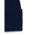thumbnail image 4 of Time and Tru Women's Wide Cuff Beanie, One Size, Navy, 4 of 4