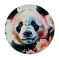 thumbnail image 4 of WYYP Panda Bear Flowers Round Table Cloth 100% Polyester Fiber Great for Home Kitchen/Parties/Holiday Dinner White, 4 of 8