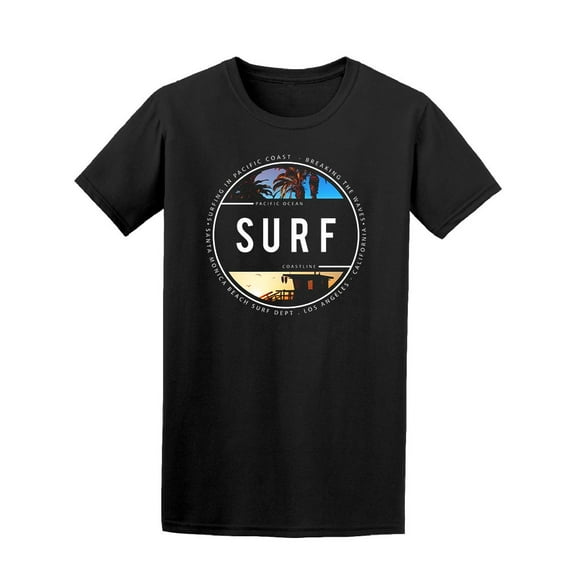 Pacific Ocean Surf Coastline T-Shirt Men -Image by Shutterstock, Male Medium