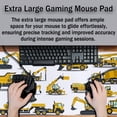 thumbnail image 4 of Big Mouse Pad Yellow, Keyboard Mouse Pads Computer Mats, Big Gaming Mouse Pad Waterproof Non-Slip Rubber Base, 35.4 X 15.7 inch for Work/Game/Office/Home Large Construction Equipment, 4 of 6