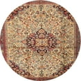 thumbnail image 1 of Ahgly Company Indoor Round Traditional Sandy Brown Medallion Area Rugs, 3' Round, 1 of 6