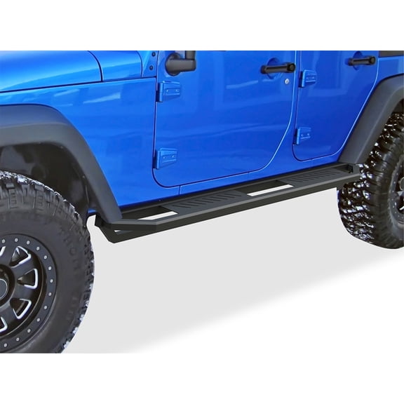 2007-2018 Jeep Wrangler JK 4Dr (Factory sidesteps or rock rails have to be removed) 6061 Aircraft Aluminum Alloy Matte Black finishing Square Tube