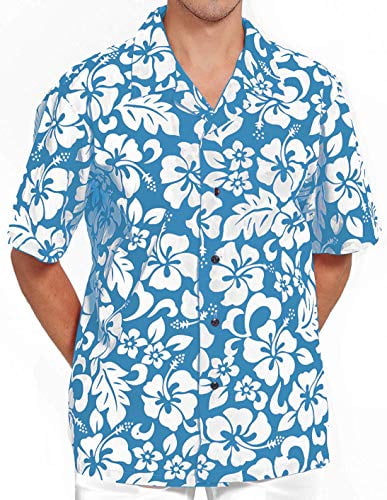 M\u0026B USA Men?s Hawaiian Shirt Button 