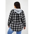 thumbnail image 3 of Sobre camisa con capucha Roman Fashion/Tallas EXtras, 8066 (Negro cuadros) negro 38, 3 of 7