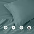 thumbnail image 3 of Superior 1000 Thread Count Egyptian Cotton Pillowcases Soft Breathable Set of 2, Deep Sea, Standard, 3 of 5