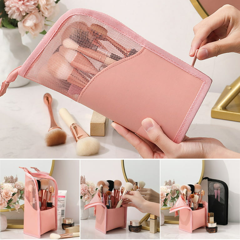 Rhea - Travel Stand Up Makeup Brush Pouch