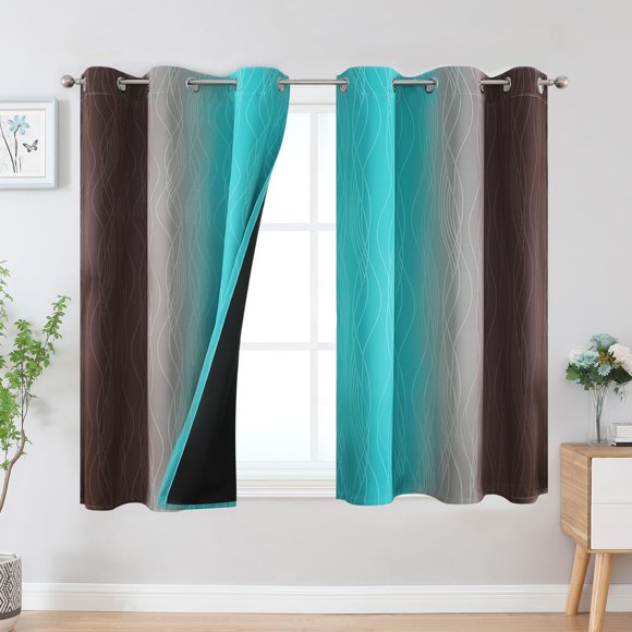 Juego de 2 cortinas Estelar Textiler Ombre Blackout 107 x 114 cm