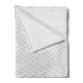 thumbnail image 2 of Herringbone Soft Flannel Fleece Throw Blanket, Abstract Pattern Inspired Repeated Dotted Zigzag Lines Art Print, Cozy Plush for Indoor and Outdoor Use, 60" x 80", White Pale Taupe Black, by Ambesonne, 2 of 5