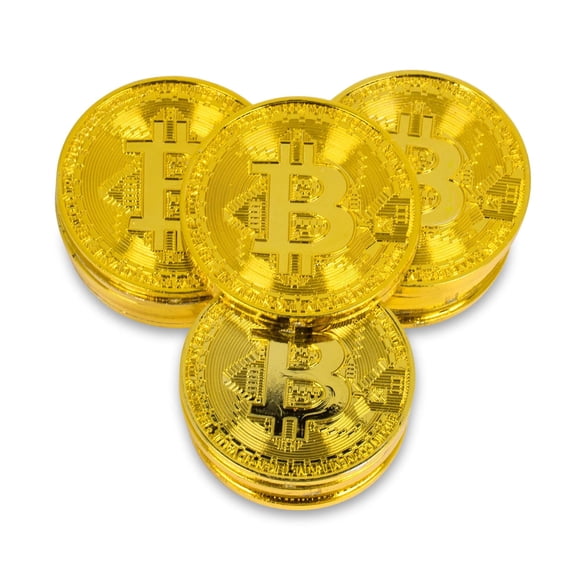 Bolsa de monedas conmemorativas chapada en oro de 20 unidades con funda