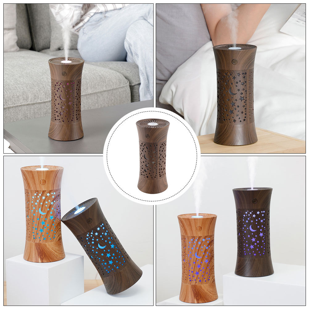 LIOOBO 1Set Portable Decorative Air Humidifier Lamp with Fine Mist and Warm Night Light for Home