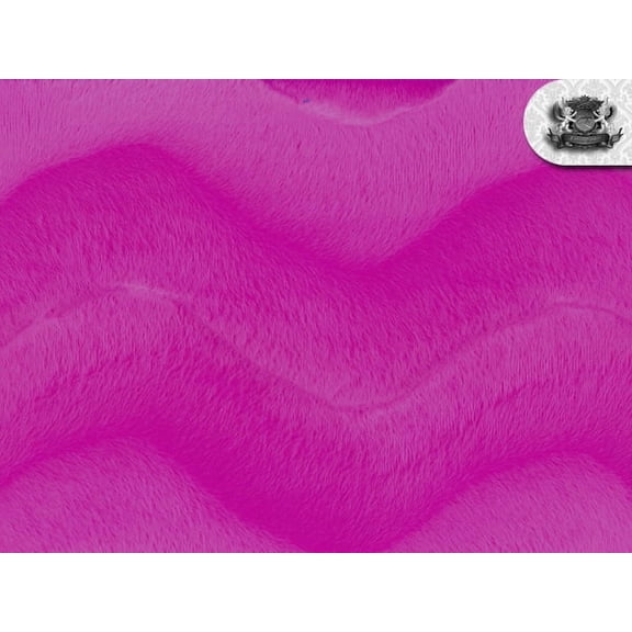 Velboa Wave Short Pile FUCHSIA Faux/Fake Fur Fabric BTY