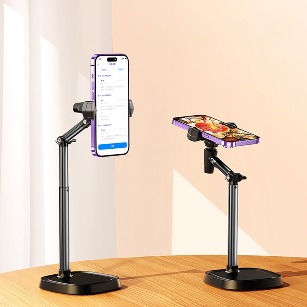 AOOOWER 360 Rotating Desk Phone Stand Height & Angles Adjust Phone Hold Phone Mount Suitable for Online Learning & Video Call