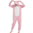 thumbnail image 5 of SWEETXIN Adult Halloween One-Piece Pajamas Pink Pig Cosplay Costume Suit for Women and Men SizeXXL, 5 of 7