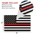 thumbnail image 2 of ANLEY 5 X 3 inch Thin Red Line US Flag Decal - Black White and Red Reflective Stripe American Flag Car Stickers - Support Firefighters and EMTs, 2 of 7