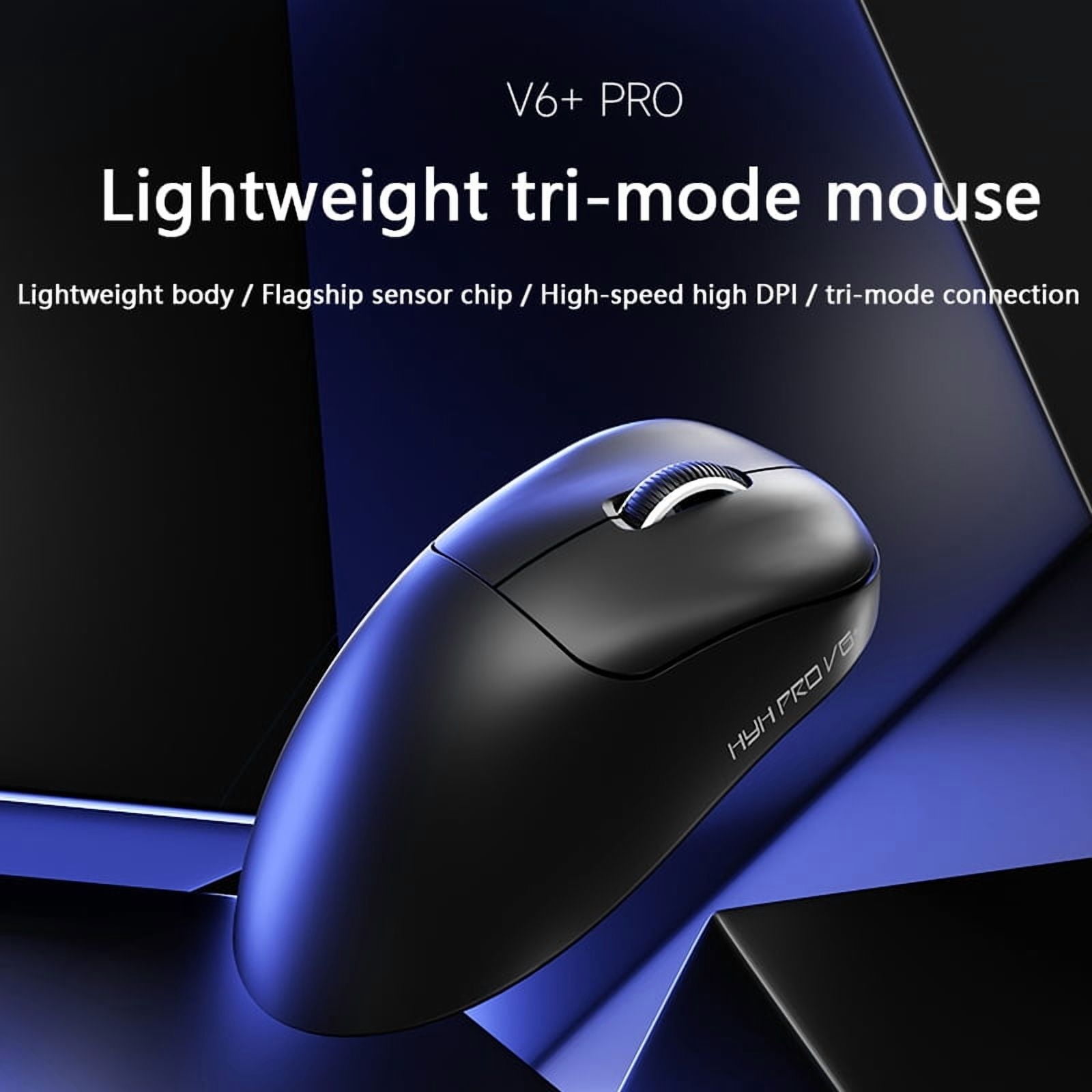 Warvank V6 PRO 55g Lightweight Bluetooth Wireless Gaming Mouse 12800DPI 3 Mode Connection 1K ROR for Gaming Home Office PS