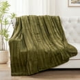 thumbnail image 5 of Home Soft Things Super Soft Decorative Blanket Bed Cover - Olive - Oversize (118" x 95"), 5 of 6