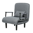 thumbnail image 1 of Canapé-Lit Convertible 3-en-1 / Dossier Réglable & Tissu Gris / Design Pliable Adapté aux Appartements, 1 of 8