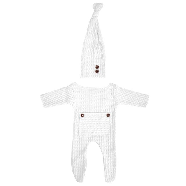 Mamelucos cómodos para recién nacidos, accesorios para fotografía de bebés, monos infantiles transpirables, color blanco