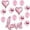 Pink, variant on JilgTeok Love Foil Balloons, Mylar Foil Love Balloon Letters With Heart Balloons Latex Balloon for Valentine's Day Wedding Bridal Shower Anniversary Engagement Party Supplies(13pcs)