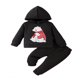 thumbnail image 1 of Gibobby Conjunto de Sudadera y Leggings de Lana Bebé recién nacido Bebé Unisex Algodón Estampado de animales Otoño Pantalones de manga larga Sudadera con capucha(Negro,6-9 Meses), 1 of 5