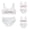 Mixed Color 3pcs-B, variant on LYMAYTER Teen Girls Cotton Vest Style Training Bra Set Girls Soft Beginner Bras Comfortable Underwear