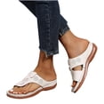 thumbnail image 4 of Zapatillas de cuña cómodas de verano para mujer, sandalias de playa informales de fondo grueso Wmkox8yii  ytu7084, 4 of 9