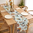 thumbnail image 3 of Table Runner 108 Inches Long for Kitchen Dining, Green Spring Floral Dresser Scarf Farmhouse, Dining Table Decorations for Wedding/Parties, Summer Botanical Vintage Birds 13 x 108 In, 3 of 8