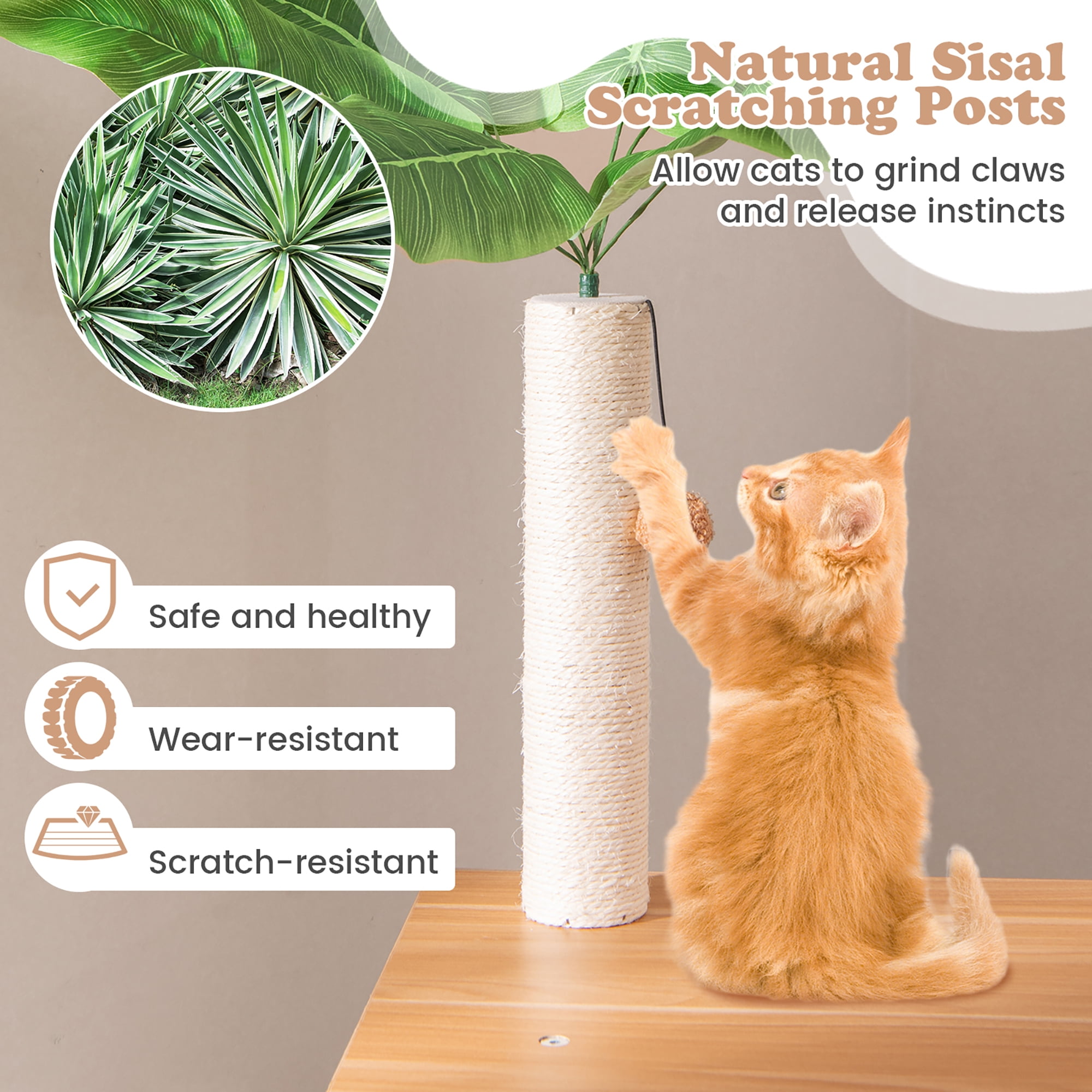 Gymax All-in-One Cat Tree w/ Litter Box Enclosure Cat Tower Scratching Posts Ladder