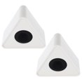 thumbnail image 3 of 2Pcs Portable ABS Injection Molding Triangle Shaped Interview Mic Microphone Logo Flag Station Logo (White), 3 of 6