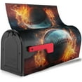 thumbnail image 3 of Happy Halloween Witch Castle Moon Mailbox Covers, Magnetic Post Box Cover Wraps Large Size 25.5x21 Inches for Garden Yard Decor, 3 of 7