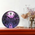thumbnail image 2 of Yayeee 10" Wall Clock Battery Operated Quartz Round Silent Non-Ticking Home Decor, Pink Road, 2 of 6