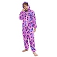 thumbnail image 5 of Purple Leopard Print Pattern One Piece Pajamas Soft Jumpsuit Cozy Sleep and Play Romper Zipper and Pockets 4T, 5 of 8