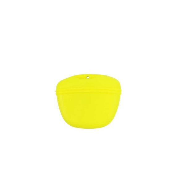 Greeniant Bolsa de silicona para aperitivos de mascotas, portátil, reutilizable, Flexible, recargable, para entrenamiento al aire libre, bolsa de Suministros para perros Amarillo Greeniant PT004400-07