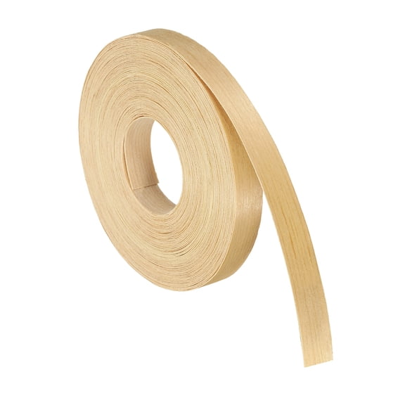 5/8 Inch x 49ft Wood Veneer Edge Banding, Pre-Glued Flexible Pine Wood Edging Strips, Iron on with Hot Melt Adhesive Wood Tape for Cabinet Repair and Furniture Restoration