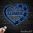 thumbnail image 2 of Handmadetneonsign Custom Grandma Heart Grandchildren Metal Sign Wall Art LED Light - Mother's Gifts, 2 of 5