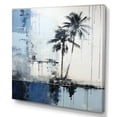 thumbnail image 2 of Designart "Tropical Palms: Blue & Grey Collage" Coastal Canvas Art Print, 2 of 7