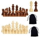 thumbnail image 1 of Chess Pieces Baspoum Style Staunton, madera, tamaño king, 3 cm, con bolsa, 1 of 6