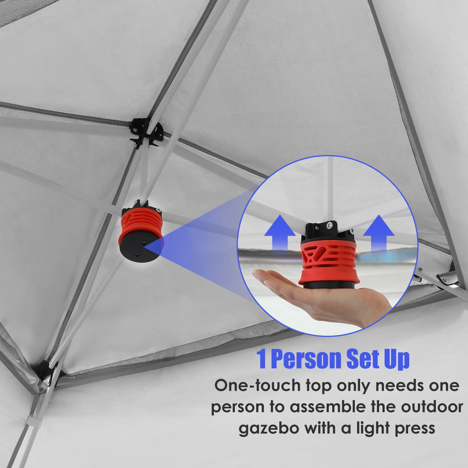 Arlopu 13' x 13' Pop up Gazebo Tent Outdoor Instant Canopy Tent Easy Set-up Folding Shelter with Netting