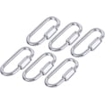 thumbnail image 1 of HUGFEGWE 6 Pcs Chain Connectors, Chain Locking Quick Link, Great for Light, Key, Camping, Backpack, Rope (Silver, 4mm Thick) UA824-20259, 1 of 5