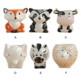 thumbnail image 4 of Wweixi Durable Animal Planter - Lightweight And Portable Succulent Pot Small Ceramic Plant Pot Stylish foxes 1Set, 4 of 6