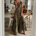 thumbnail image 1 of Kcavykas Robes pour Femmes, Cadeaux de Fête des Mères, Mode Grande Taille Robe Décontractée à Manches Courtes Imprimée Florale Col en V, 1 of 7