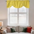 thumbnail image 2 of Yellow Burlap Texture Tie Up Valance Curtains for Windows, Kitchen Curtains Window Treatments, Farmhouse Vintage Yellow Short Window Shades Valances for Bedroom Bathroom Cafe 54"x18", 2 of 8